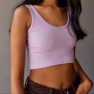 ** SOLD ** Aura Ribbed NAVY Cropped & Fitted Tank (M/L)